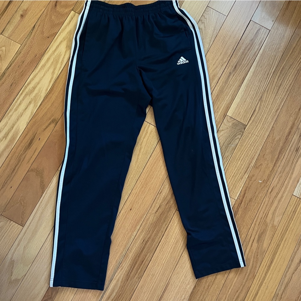 Navy classic Adidas Track Pants straight leg